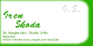 iren skoda business card